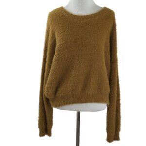 Double Zero Fuzzy Mustard Sweater m